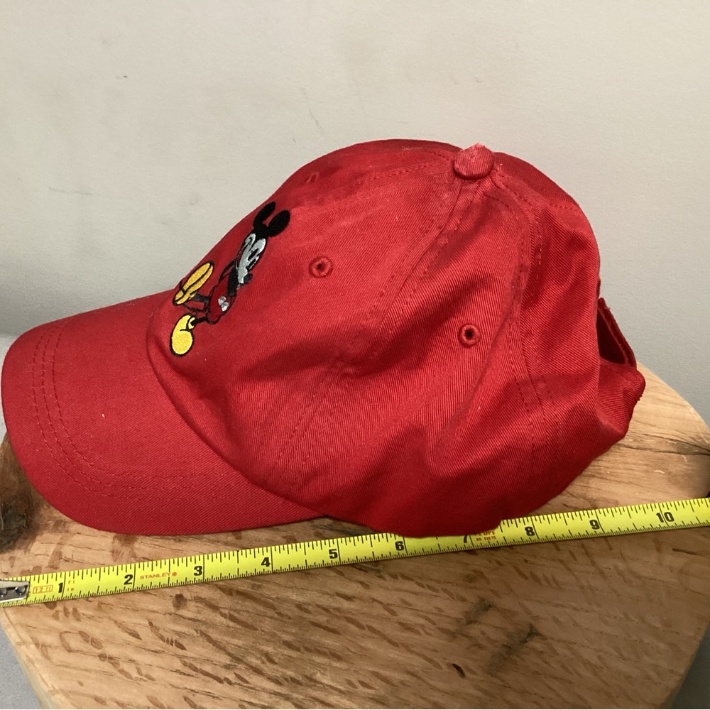 🔴 Mickey Mouse Baseball Hat / Cap - Embroidered w / Rhinestones - Excellent - Picture 10 of 12